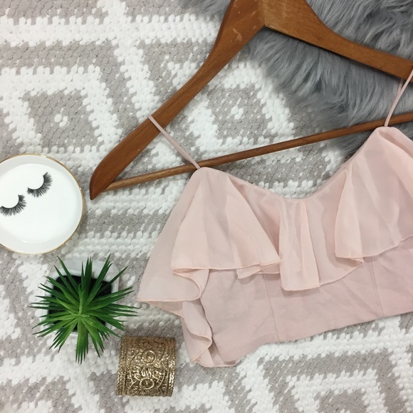 Kimchi Blue Tops - Kimchi Blue Ruffle Croptop Bralette